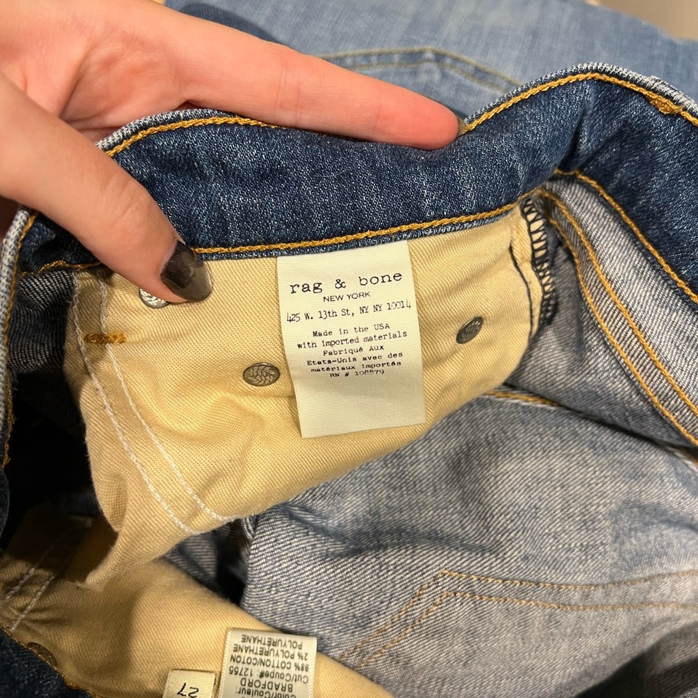 Rag & Bone Dre Blue Denim Jeans - Picture 8 of 8